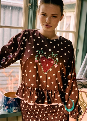 Diana bluse Brown Dot Sissel Edelbo 